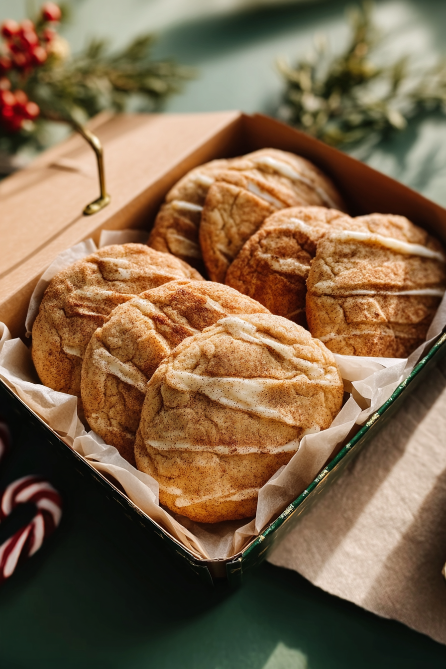Festive Eggnog Snickerdoodles Recipe for Christmas_featured