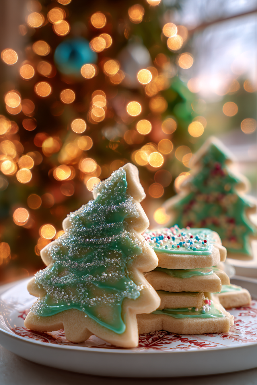 Adorable Christmas Tree Sugar Cookies Recipe for the Holidays_featured